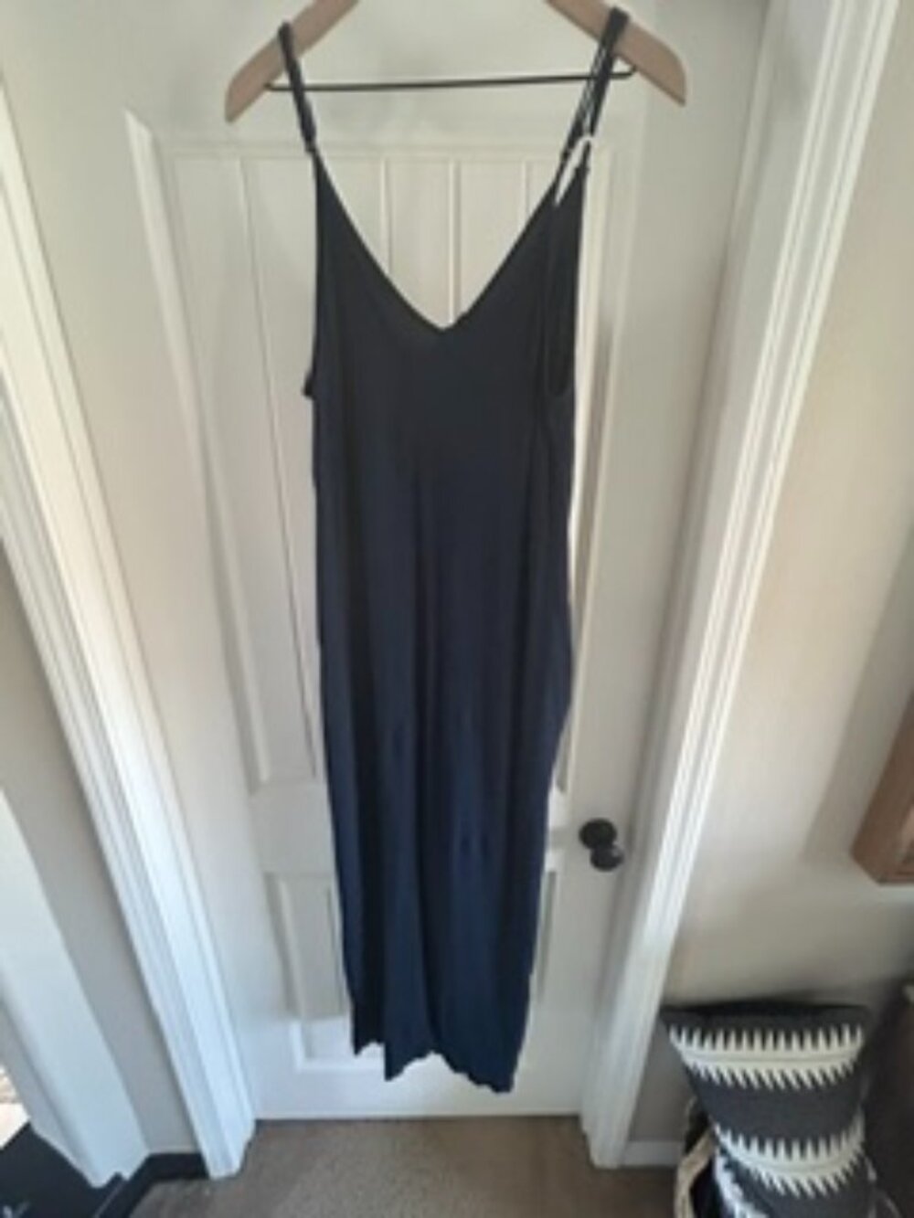 Navy Blue Spaghetti Strap Maxi Dress - Picture 3 of 3